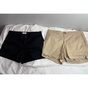 Set‎ of 2 Old Navy Womens Chino beige and black shorts size 10